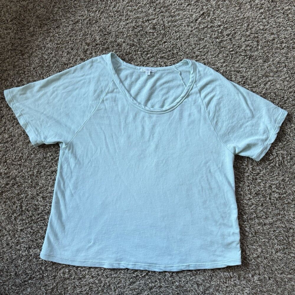 Standard James Perse Green Short Sleeve WAB3794 Size 4 Supima Cotton Terry USA